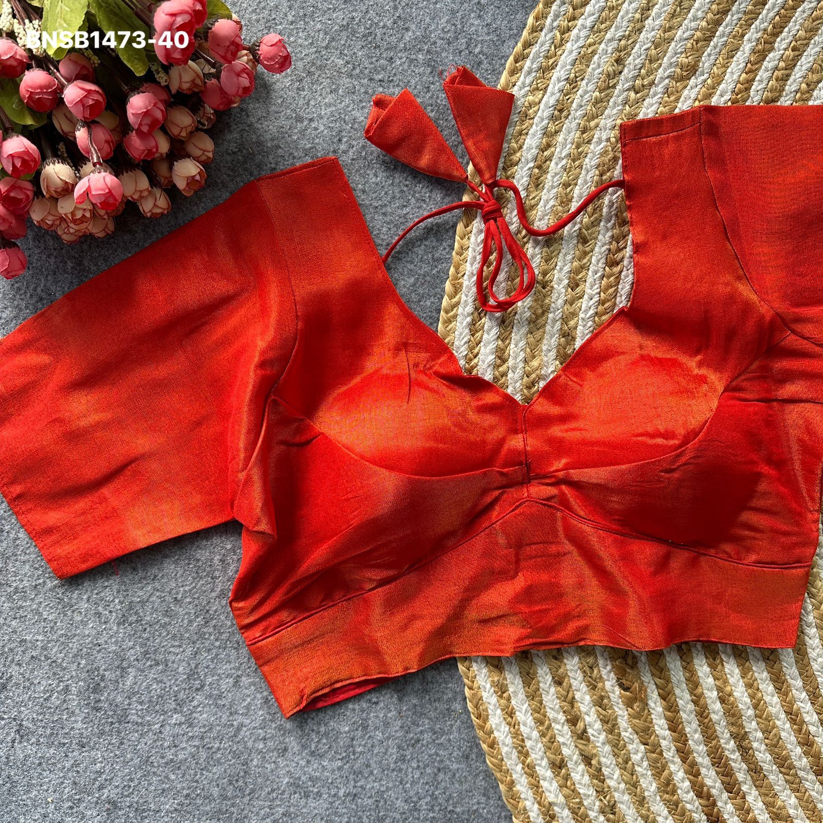 Metallic South Silk Designer Blouse